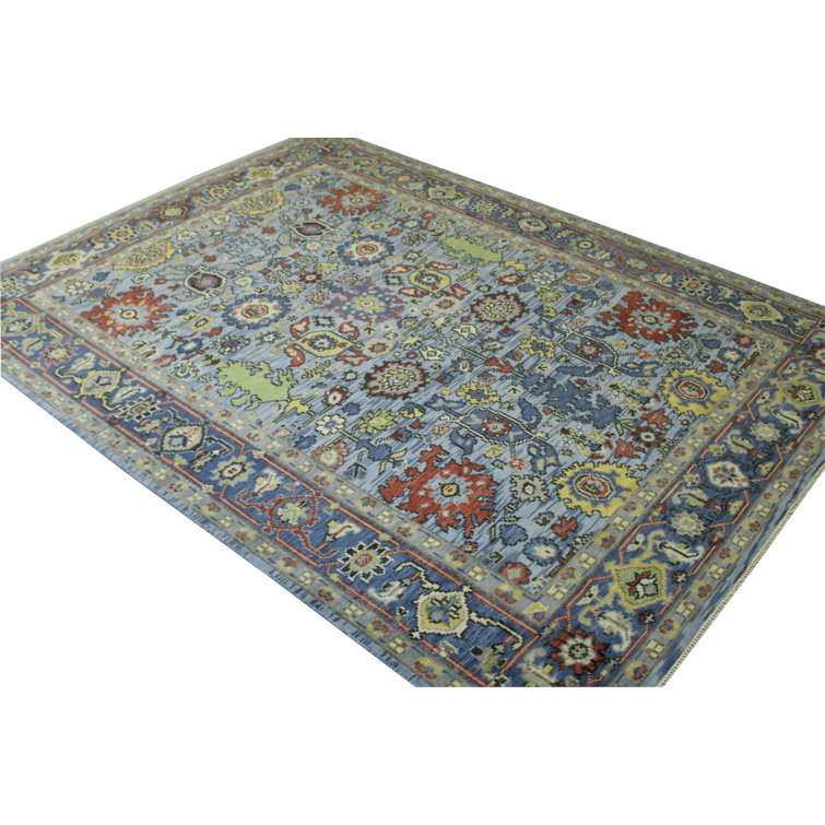 Isabelline Renetia One-of-a-Kind 9.0x12.0 Area Rug Blue | Wayfair